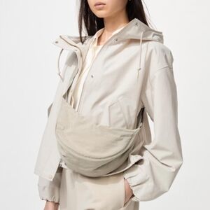 Uniqlo Natural Cream Crossbody Crescent Bag